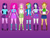 Size: 1032x774 | Tagged: safe, artist:dangerwedgier, applejack, fluttershy, pinkie pie, rainbow dash, rarity, twilight sparkle, human, equestria girls, g4, belt, boots, clothes, cowboy boots, cowboy hat, gradient background, hat, humane five, humane six, jacket, kisekae, shirt, shoes, skirt, socks, vest