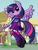 Size: 1200x1600 | Tagged: safe, artist:flash equestria photography, twilight sparkle, alicorn, mobian, anthro, g4, clothes, cutie mark on clothes, equestria girls outfit, female, looking at you, ponyville, solo, sonic the hedgehog (series), sonicified, tail, twilight sparkle (alicorn)