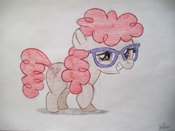 Size: 900x675 | Tagged: safe, artist:johnmarkee1995, twist, earth pony, pony, g4, female, filly, foal, simple background, solo, traditional art, white background