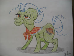 Size: 2828x2121 | Tagged: safe, artist:johnmarkee1995, granny smith, earth pony, pony, 2013, female, high res, mare, simple background, solo, traditional art, white background