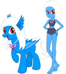 Size: 1920x2164 | Tagged: safe, artist:gamerpen, oc, oc only, oc:snowy clouddancer, bat pony, human, pony, equestria girls, g4, barefoot, feet, female, mare, simple background, transparent background, vector