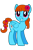 Size: 1280x1933 | Tagged: safe, artist:darkpinkmonster, artist:kinnichi, artist:user15432, artist:xgeneralmarshmallowx, oc, oc only, oc:messy twister, pegasus, pony, g4, base used, female, flower, flower in hair, flower in tail, mare, simple background, smiling, solo, stand, tail, transparent background