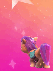 Size: 525x700 | Tagged: safe, screencap, sunny starscout, alicorn, earth pony, pony, g5, my little pony: make your mark, my little pony: make your mark chapter 1, alicornified, animated, artificial horn, artificial wings, augmented, cute, female, gif, happy, horn, let's make our mark together, magic, magic horn, magic wings, mane stripe sunny, mare, race swap, solo, sunnybetes, sunnycorn, wings