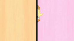 Size: 520x293 | Tagged: safe, screencap, applejack, pinkie pie, earth pony, pony, fame and misfortune, season 7, animated, applejack's hat, blinking, cowboy hat, duo, female, flawless, gif, glomp, hat, hug, mare, open mouth, open smile, smiling, we're not flawless