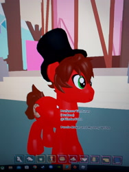 Size: 3120x4160 | Tagged: safe, oc, oc:professor venturer, hat, roblox, roleplay is magic, top hat