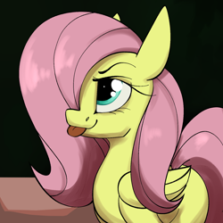 Size: 1588x1588 | Tagged: safe, artist:luxsimx, fluttershy, pegasus, pony, g4, :p, solo, tongue out