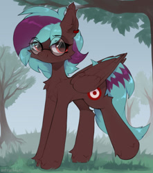 Size: 1280x1447 | Tagged: safe, artist:astralblues, oc, pegasus, pony, cheek fluff, chest fluff, female, glasses, mare, round glasses, solo