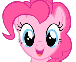 Size: 1280x1051 | Tagged: safe, artist:benpictures1, pinkie pie, earth pony, pony, bats!, g4, cute, diapinkes, female, happy, inkscape, looking at you, mare, simple background, solo, stop the bats, transparent background, vector