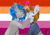 Size: 2039x1446 | Tagged: safe, artist:natt333, oc, oc:homage, oc:littlepip, pony, unicorn, fallout equestria, clothes, commissioner:solar aura, female, jumpsuit, lesbian, lesbian pride flag, oc x oc, pride, pride flag, ship:pipmage, shipping, vault suit