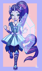 Size: 397x675 | Tagged: safe, artist:justmenikisan, rarity, human, equestria girls, g4, my little pony equestria girls: legend of everfree, boots, crystal guardian, diamond, high heel boots, horn, shoes, simple background, solo, transparent background