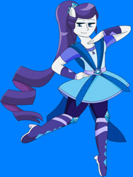 Size: 1280x1705 | Tagged: safe, artist:denisseguadiana, rarity, human, equestria girls, g4, my little pony equestria girls: legend of everfree, blue background, boots, crystal guardian, high heel boots, shoes, simple background, solo