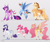 Size: 5000x4167 | Tagged: safe, artist:sakishithewolf, applejack, fluttershy, pinkie pie, rainbow dash, rarity, twilight sparkle, alicorn, classical unicorn, earth pony, pegasus, pony, unicorn, g4, alternate design, cloven hooves, coat markings, feathered fetlocks, female, gray background, hooves, horn, hybrid wings, leonine tail, long feather, mane six, mare, multicolored hooves, simple background, twilight sparkle (alicorn), unshorn fetlocks, wings