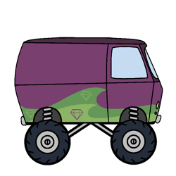 Size: 768x768 | Tagged: safe, artist:thatradhedgehog, equestria girls, g4, 4x4, chevrolet g10, simple background, the dazzlings tour bus, transparent background, van