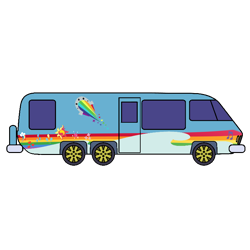 Size: 768x768 | Tagged: safe, artist:thatradhedgehog, equestria girls, g4, gmc motorhome, simple background, the rainbooms tour bus, transparent background