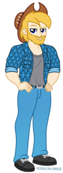 Size: 400x1100 | Tagged: safe, artist:jennieoo, oc, oc:chase, human, equestria girls, g4, cowboy hat, equestria girls-ified, facial hair, hat, male, show accurate, simple background, solo, transparent background, vector