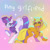 Size: 500x500 | Tagged: safe, artist:cutesykill, applejack, rarity, earth pony, pony, unicorn, g4, duo, duo female, female, freckles, happy, hatless, horn, lesbian, mare, missing accessory, ship:rarijack, shipping, smiling, sparkles