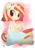 Size: 1000x1414 | Tagged: safe, artist:yanamosuda, oc, oc:poniko, earth pony, pony, blushing, clothes, dress, floral head wreath, flower, sitting, solo