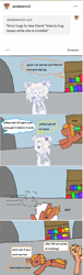 Size: 1180x3900 | Tagged: safe, artist:ask-luciavampire, oc, earth pony, pegasus, pony, ask, ask-canterlot-academy, hug, invisible, tumblr