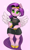 Size: 725x1200 | Tagged: safe, artist:ahobobo, pipp petals, pegasus, semi-anthro, g5, arm hooves, bipedal, choker, clothes, dress, female, flower, headband, heart, mare, sad, simple background, solo, spread wings, stars, text, unshorn fetlocks, wings