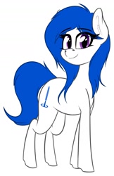 Size: 1044x1613 | Tagged: safe, artist:seafooddinner, oc, oc only, oc:rfapone, earth pony, pony, ear fluff, earth pony oc, eye clipping through hair, eyebrows, eyebrows visible through hair, female, mare, rfa, simple background, solo, white background