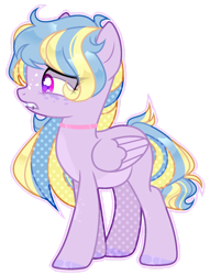 Size: 1024x1340 | Tagged: safe, artist:toffeelavender, oc, oc only, pegasus, pony, base used, choker, female, mare, pegasus oc, simple background, solo, transparent background, wings, worried