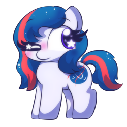 Size: 2000x2000 | Tagged: safe, artist:cushyhoof, oc, oc:nasapone, earth pony, pony, blushing, cute, ethereal mane, female, high res, mare, phone drawing, simple background, solo, transparent background