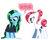 Size: 2112x1669 | Tagged: safe, artist:syrupyyy, oc, oc only, oc:pennyroyal, oc:spring mint, earth pony, pony, angry, crying, duo, ears back, floppy ears, looking away, looking down, puddle, simple background, white background, yelling