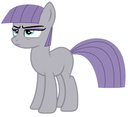 Size: 894x821 | Tagged: safe, artist:elementbases, artist:twilyisbestpone, maud pie, earth pony, pony, g4, annoyed, base used, female, frown, mare, maud pie is not amused, missing cutie mark, simple background, solo, transparent background, unamused
