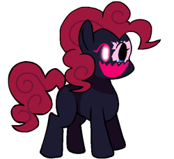 Size: 618x567 | Tagged: safe, artist:205tob, pinkie pie, earth pony, pony, g4, corrupted, female, mare, simple background, transparent background
