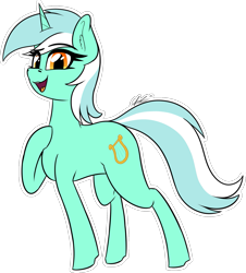 Size: 1555x1720 | Tagged: safe, artist:seafooddinner, lyra heartstrings, pony, unicorn, g4, female, hoof on chest, mare, open mouth, simple background, solo, transparent background
