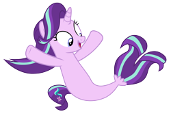 Size: 2372x1574 | Tagged: safe, artist:dupontsimon, starlight glimmer, seapony (g4), unicorn, fanfic:magic show of friendship, g4, fanfic art, female, seaponified, seapony starlight glimmer, simple background, solo, species swap, transparent background, vector
