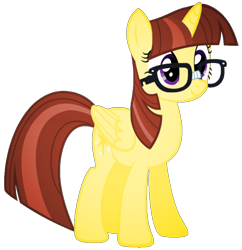 Size: 744x770 | Tagged: safe, twilight sparkle, alicorn, pony, g4, emoticlone, female, glasses, horn, mare, recolor, simple background, smiling, transparent background, twilight sparkle (alicorn), wings
