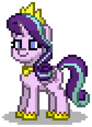 Size: 672x928 | Tagged: safe, artist:topsangtheman, starlight glimmer, alicorn, pony, pony town, g4, alicornified, crown, jewelry, princess starlight glimmer, race swap, regalia, simple background, smiling, solo, starlicorn, transparent background, xk-class end-of-the-world scenario