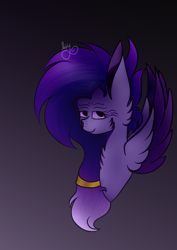 Size: 2480x3508 | Tagged: safe, artist:thecommandermiky, oc, oc only, oc:miky command, cat, cat pony, original species, pegasus, pony, bust, high res, long mane, pegasus oc, simple background, solo, spread wings, wings