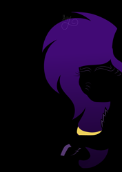 Size: 2480x3508 | Tagged: safe, artist:thecommandermiky, oc, oc:miky command, pegasus, pony, black background, high res, long mane, purple hair, simple background, solo