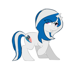 Size: 700x700 | Tagged: safe, artist:mscherbear, oc, oc only, oc:silver strand, pony, unicorn, female, horn, mare, simple background, solo, transparent background, unicorn oc, vector