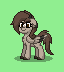 Size: 64x72 | Tagged: safe, artist:dematrix, oc, oc only, demon, demon pony, pegasus, pony, pony town, chest fluff, colored wings, facial markings, female, green background, horn, mare, pixel art, simple background, solo, wings