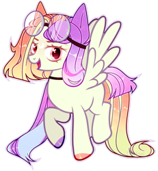 Size: 1600x1729 | Tagged: safe, artist:toffeelavender, oc, oc only, pegasus, pony, base used, choker, female, glasses, hoof polish, mare, pegasus oc, simple background, smiling, solo, transparent background, wings