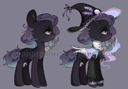 Size: 869x610 | Tagged: safe, artist:dammmnation, oc, oc only, earth pony, pony, base used, clothes, duo, earth pony oc, female, hat, mare, witch hat