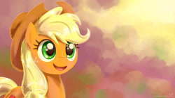 Size: 1920x1080 | Tagged: safe, artist:kp-shadowsquirrel, applejack, earth pony, pony, g4, female, mare, solo, wallpaper