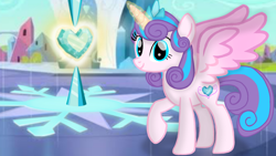 Size: 1280x720 | Tagged: safe, artist:mlplary6, princess flurry heart, alicorn, pony, g4, crystal empire, crystal heart, female, looking at you, mare, older, older flurry heart, smiling