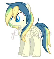 Size: 733x793 | Tagged: safe, artist:ipandacakes, oc, pegasus, pony, female, mare, obtrusive watermark, offspring, parent:rainbow dash, parent:soarin', parents:soarindash, simple background, solo, transparent background, watermark