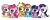 Size: 2300x900 | Tagged: safe, artist:sugar morning, applejack, fluttershy, pinkie pie, rainbow dash, rarity, twilight sparkle, alicorn, earth pony, pegasus, pony, unicorn, g4, chibi, cute, dashabetes, diapinkes, female, jackabetes, mane six, mare, raribetes, shyabetes, simple background, sitting, transparent background, twiabetes, twilight sparkle (alicorn)