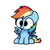 Size: 800x800 | Tagged: safe, artist:sugar morning, rainbow dash, pegasus, pony, g4, chibi, cute, dashabetes, female, mare, simple background, sitting, solo, transparent background