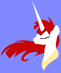 Size: 2239x2679 | Tagged: safe, artist:egor418, oc, oc only, oc:fausticorn, alicorn, pony, bust, eyes closed, female, high res, horn, jewelry, lauren faust, lineless, mare, minimalist, no eyes, portrait, profile, regalia, simple background, solo