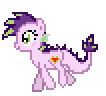 Size: 106x96 | Tagged: safe, artist:sweetchiomlp, oc, oc only, oc:ruby (sweetchiomlp), dracony, hybrid, animated, desktop ponies, female, gif, interspecies offspring, loop, mare, offspring, parent:rarity, parent:spike, parents:sparity, pixel art, simple background, solo, sprite, transparent background, trotting