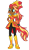 Size: 549x960 | Tagged: safe, artist:mixiepie, color edit, edit, editor:black-bonnie, sunset shimmer, human, equestria girls, g4, my little pony equestria girls: legend of everfree, alternate hairstyle, boots, clothes swap, crystal guardian, dark skin, dark skin edit, high heel boots, palette swap, ponied up, ponytail, recolor, shoes, simple background, skin color edit, solo, transparent background, vector