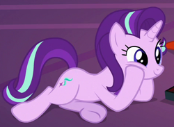 Size: 472x345 | Tagged: safe, screencap, starlight glimmer, pony, unicorn, g4, uncommon bond, cropped, cute, lying down, solo