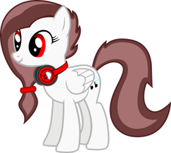 Size: 2592x2314 | Tagged: safe, artist:sdc2012, oc, oc only, pegasus, pony, female, headphones, high res, mare, pegasus oc, simple background, solo, transparent background, vector