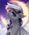 Size: 2500x3050 | Tagged: safe, artist:hakaina, oc, oc only, bat pony, pony, bat pony oc, bust, cheek fluff, chest fluff, crescent moon, fangs, folded wings, high res, looking at you, moon, outdoors, portrait, solo, wings